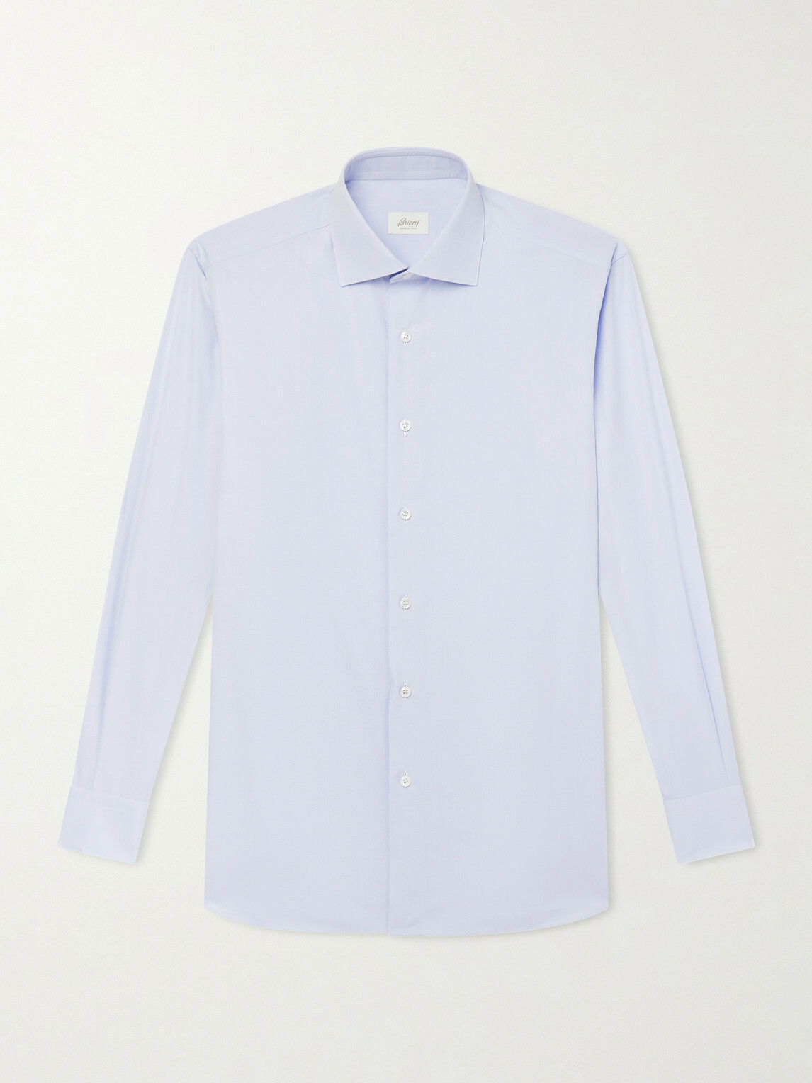Brioni - Cutaway-Collar Cotton-Poplin Shirt - Blue