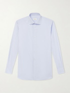 Brioni - Cutaway-Collar Cotton-Poplin Shirt - Blue