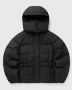 Ganni Tech Seersucker Oversized Puffer Jacket Black Womens Down & Puffer Jacket