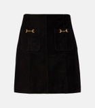 Rixo Wiley suede miniskirt