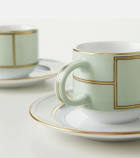 Ginori 1735 Diva set of 2 porcelain espresso cups and saucers
