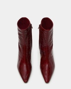 Steve Madden Heleena Booties in Red Exotic