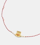 Marie Lichtenberg Vivons Heureux 18kt gold and enamel necklace with diamonds