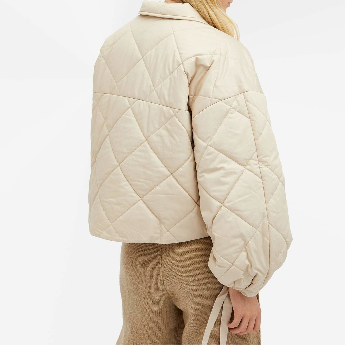 Deiji Studios Women's Quilted Coat in Fawn
