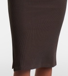 Loewe Ribbed-knit cotton-blend midi dress