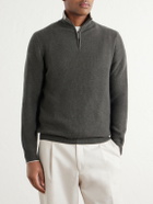FEDELI - Ape Half-Zipped Cashmere Sweater - Green