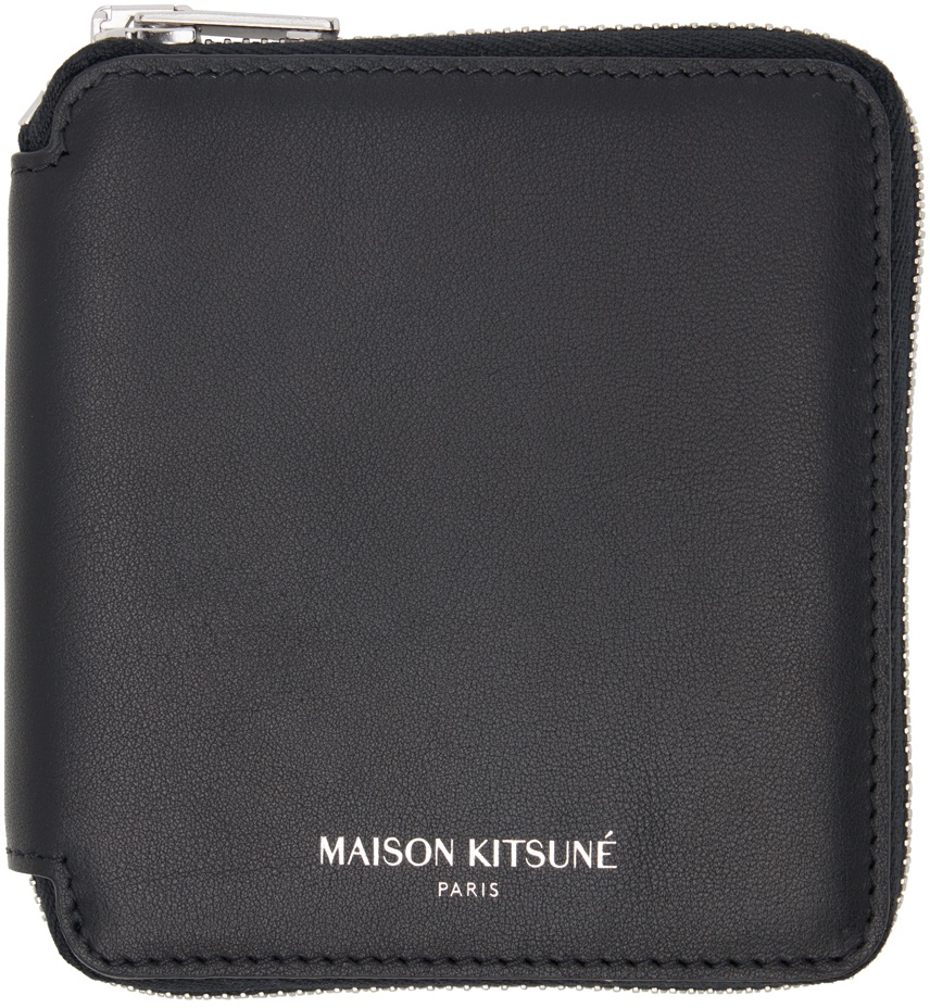 Photo: Maison Kitsuné Black Square Zipped Wallet