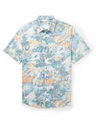 Faherty - Breeze Printed Hemp-Blend Shirt - Blue