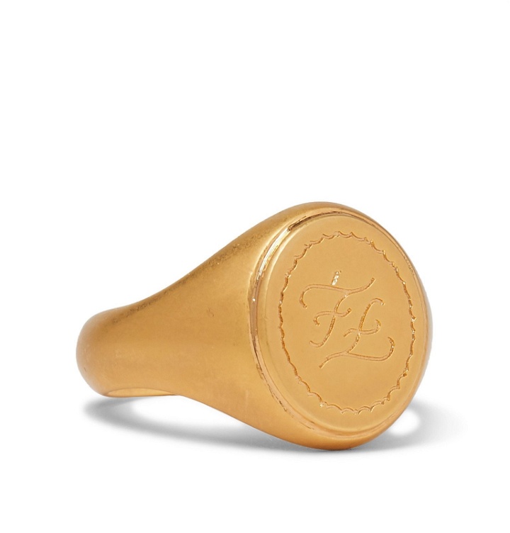 Photo: Fendi - Gold-Tone Signet Ring - Gold