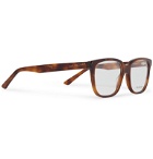 Balenciaga - Square-Frame Logo-Print Tortoiseshell Acetate Optical Glasses - Brown
