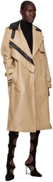 Helmut Lang Tan Trench Leather Jacket