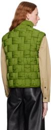 Bottega Veneta Green Intreccio Vest