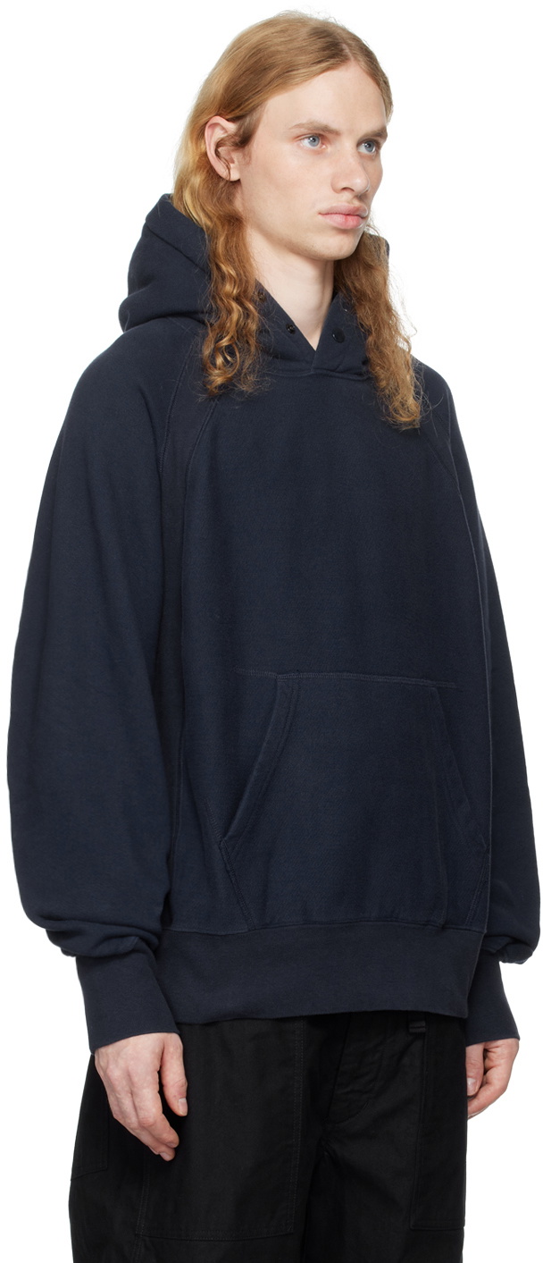 Engineered Garments Navy Raglan Hoodie