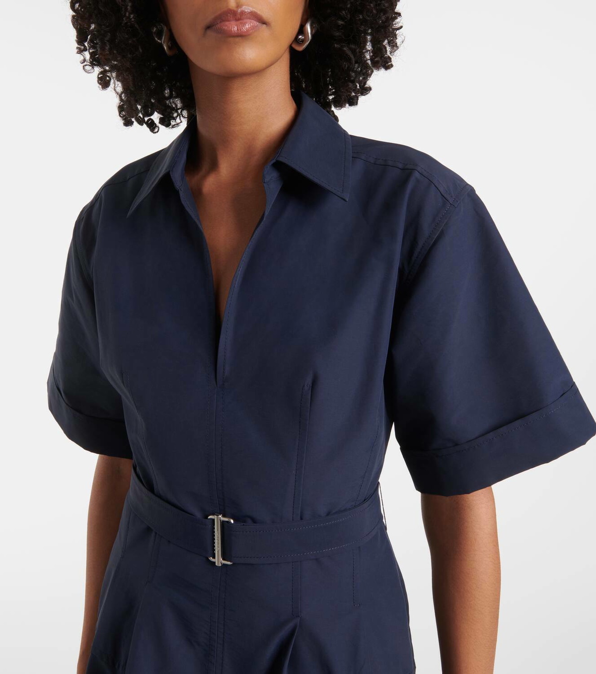 Simkhai Deanna belted faille midi dress