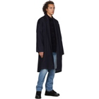 Naked and Famous Denim Indigo Loose Weave Denim Overcoat