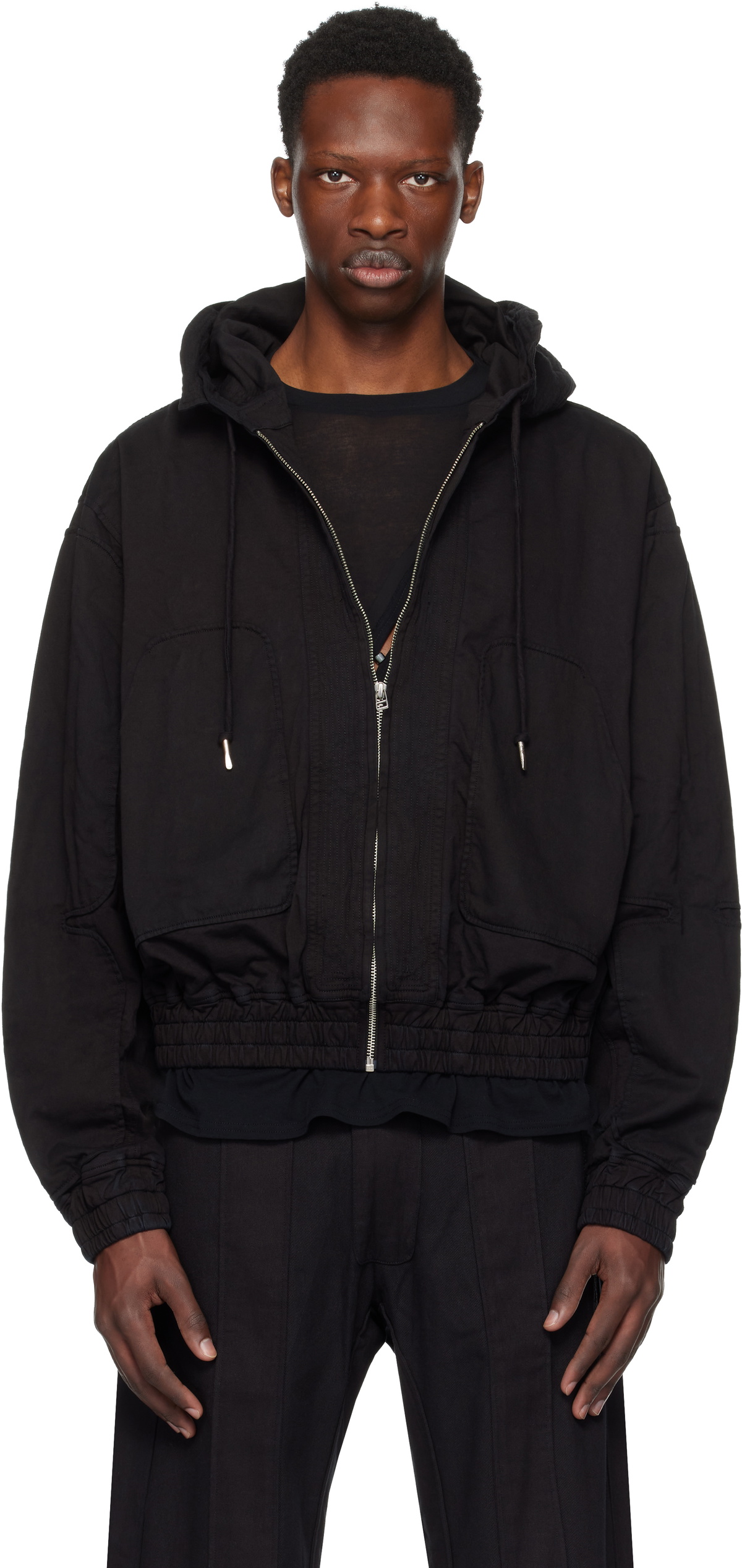 Tondolo Black Arm Patch Hoodie