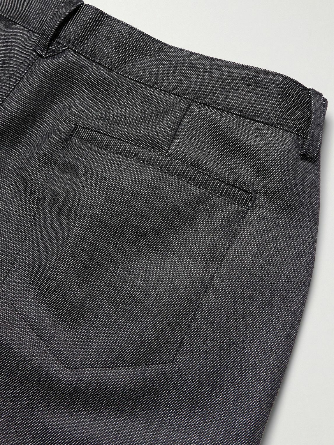 Mr P. - Straight-Leg Wool and Mohair-Blend Jeans - Black