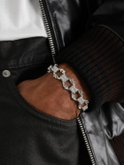 Alex Moss New York - Crushed Bones 14-Karat White Gold Diamond Chain Bracelet - Silver