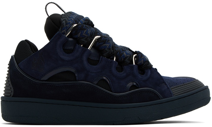 Photo: Lanvin Navy Curb Sneakers