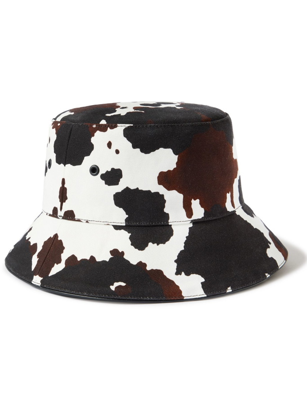 Photo: Burberry - Cow-Print Cotton-Twill Bucket Hat - White