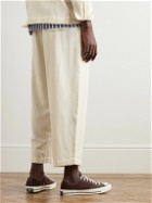 SMR Days - Tapered Wide-Leg Pleated Punta Galera Wool Trousers - Neutrals