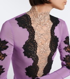 Valentino Turtleneck lace-trimmed bodysuit