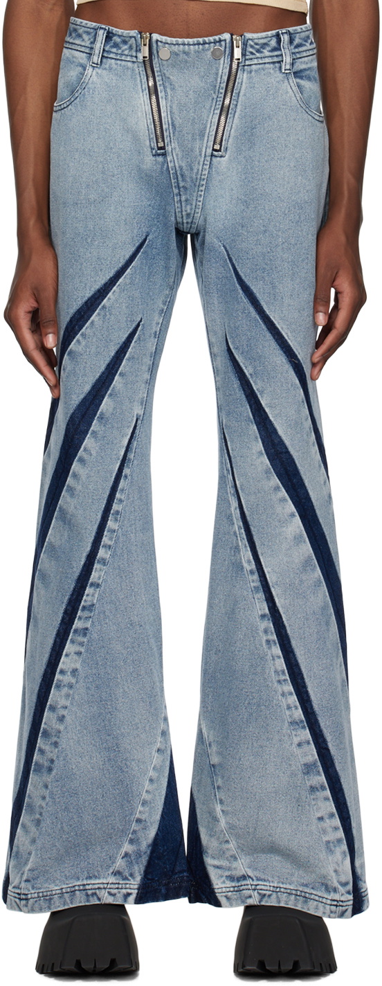 Dion Lee Indigo Darted Jeans