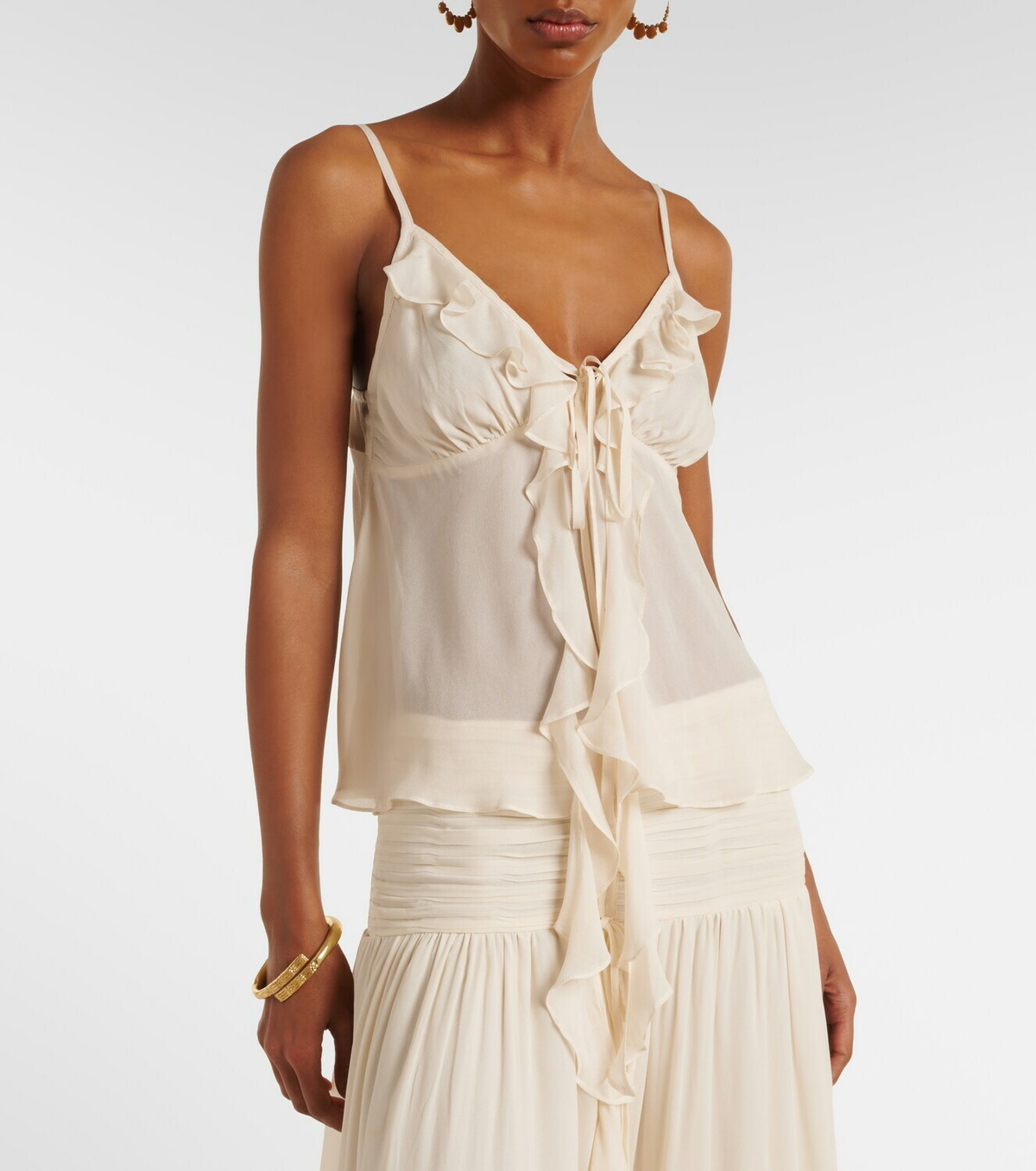 Poupette St Barth Camille ruffled camisole