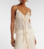 Poupette St Barth Camille ruffled camisole