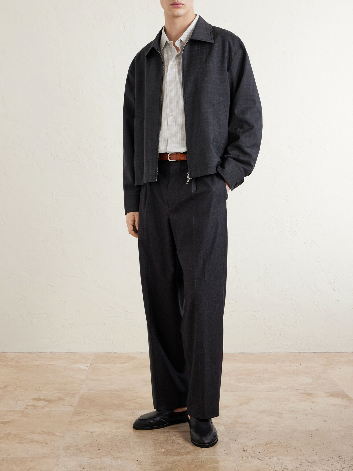 mfpen - Mail Prince of Wales Checked Wool-Twill Jacket - Gray