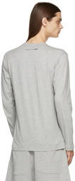 Comme des Garçons Shirt Grey Logo Long Sleeve T-Shirt