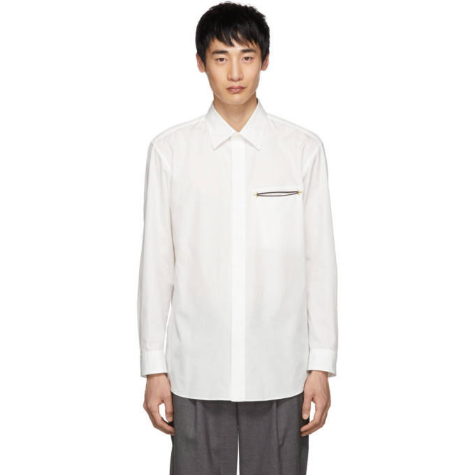 Photo: Issey Miyake Men White Broad Cloth Shirt