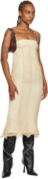 JUNEYEN Yellow Paneled Midi Dress