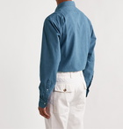 Sid Mashburn - Textured Cotton-Chambray Shirt - Blue