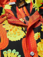Loewe - Paula's Ibiza Convertible-Collar Printed Silk-Twill Shirt - Orange