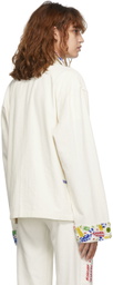 Bode Off-White Beaded Workwear Jacket
