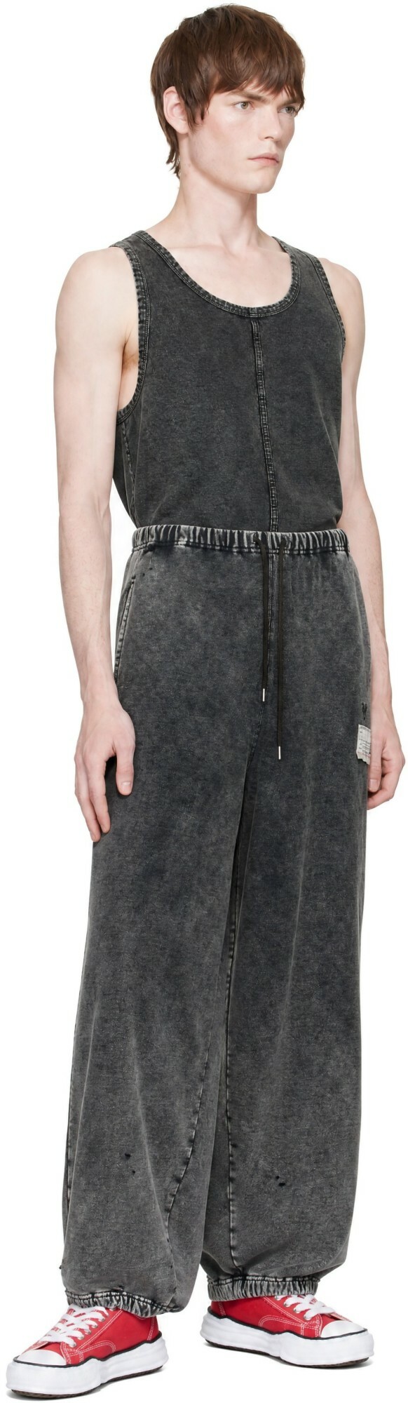 Maison MIHARA YASUHIRO Black Bleached Sweatpants