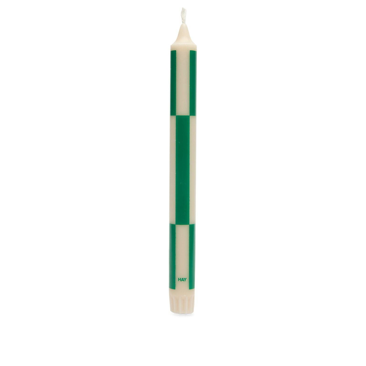 HAY Pattern Candle - Check in Off-White/Green 
