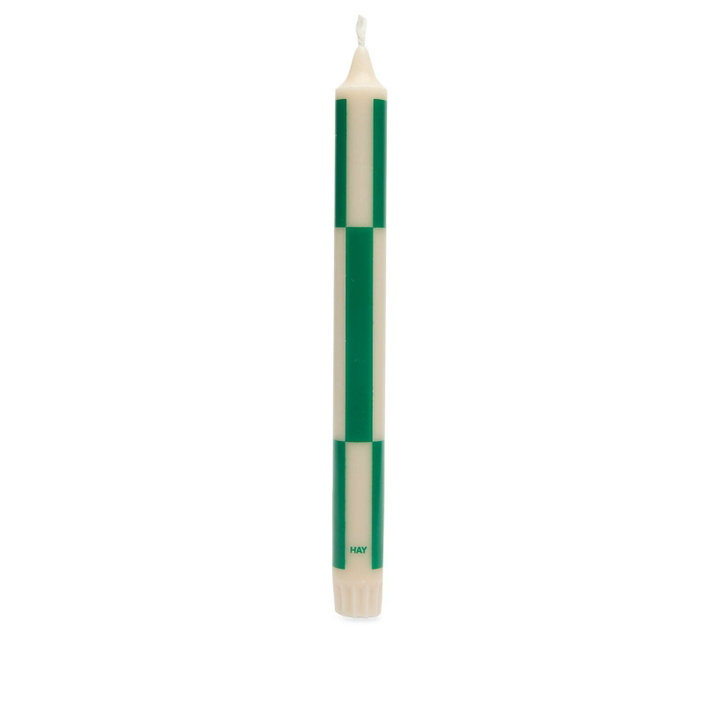 Photo: HAY Pattern Candle - Check in Off-White/Green 