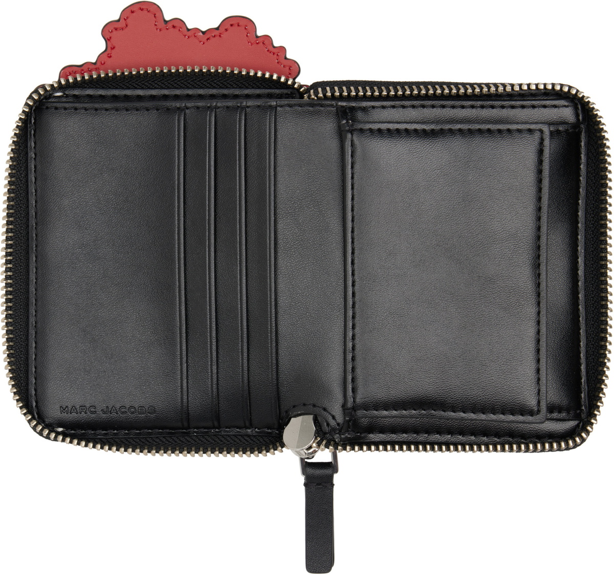 Marc Jacobs Black & Red Popcorn Slim Compact Wallet