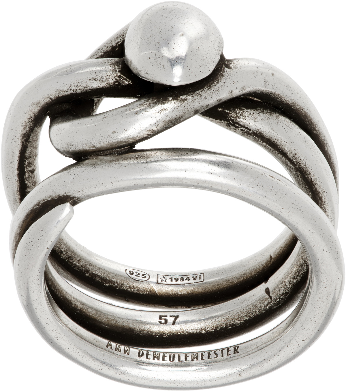 Ann Demeulemeester Haki Snake Ring