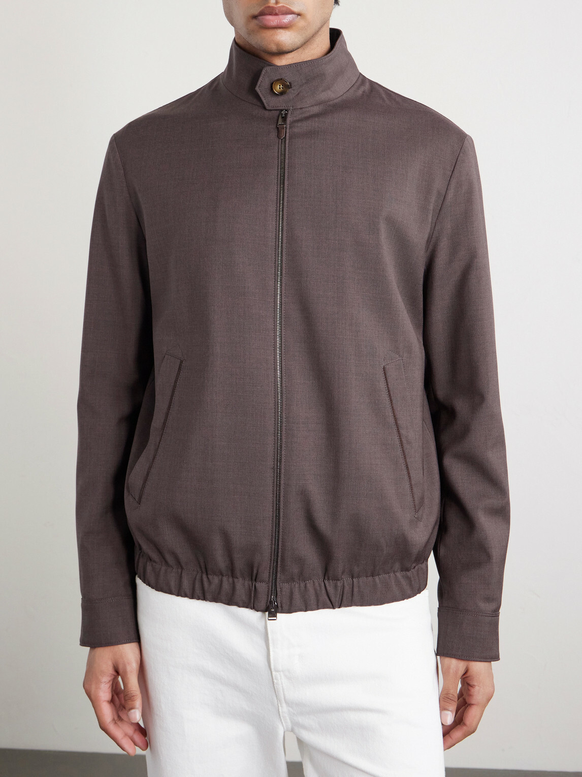 Canali - Impeccabile Wool Bomber Jacket - Brown