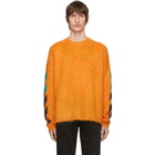 Off-White Orange Brushed Diag Sweater