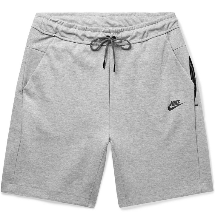 Photo: Nike - Sportswear Mélange Cotton-Blend Tech-Fleece Shorts - Gray