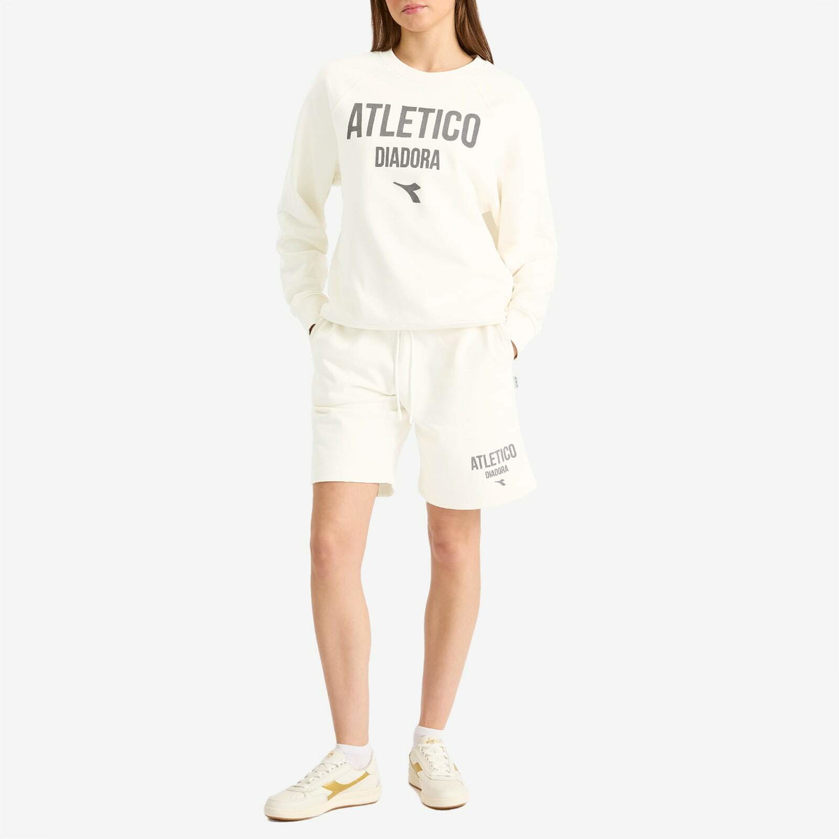 Diadora Legacy Sweatshirt in White Alyssum