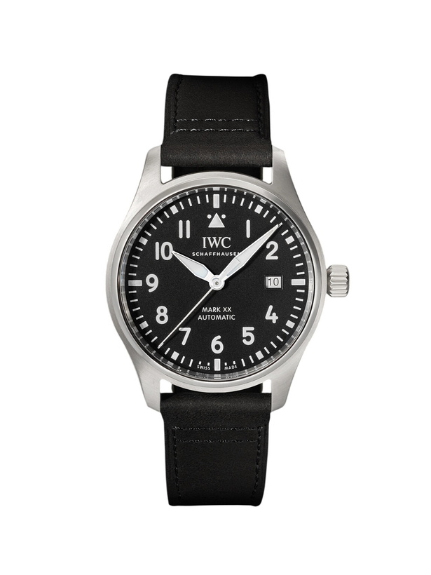 Photo: IWC Schaffhausen - Pilot's Mark XX Automatic 40mm Stainless Steel and Leather Watch, Ref. No. IW328201