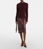 Victoria Beckham Ribbed-knit wool and cashmere sweater