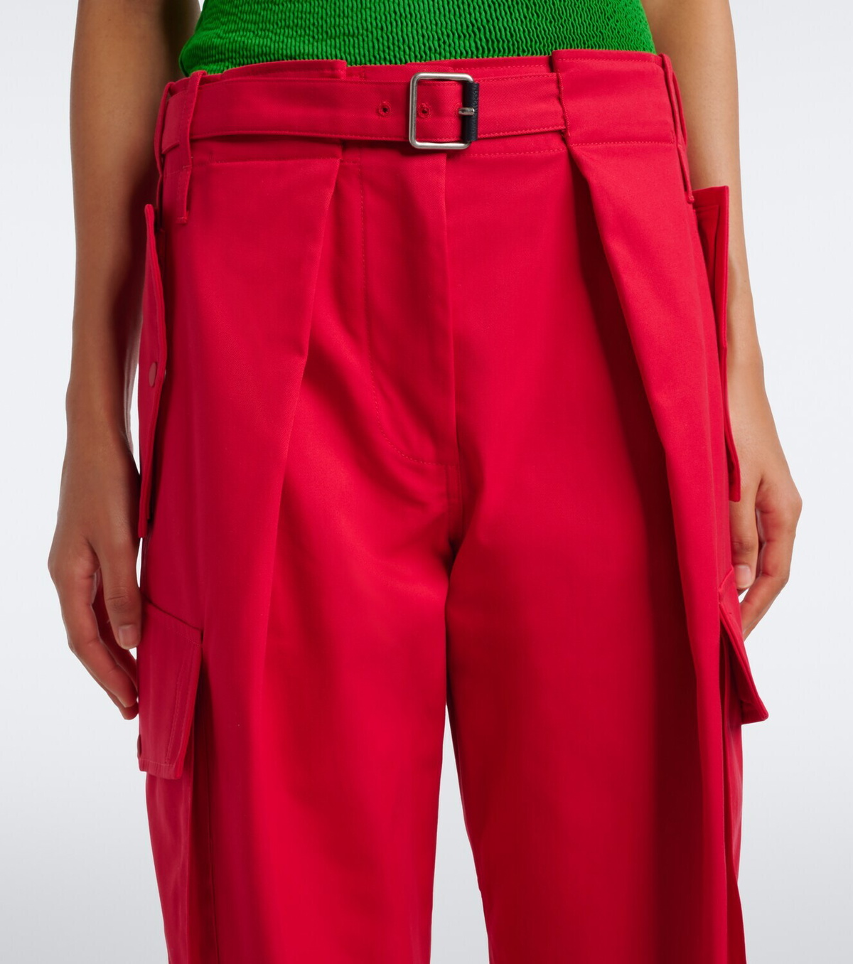 Loewe Cotton and silk cargo pants