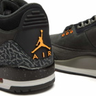 Air Jordan Men's 3 Retro Sneakers in Night Stadium/Total Orange