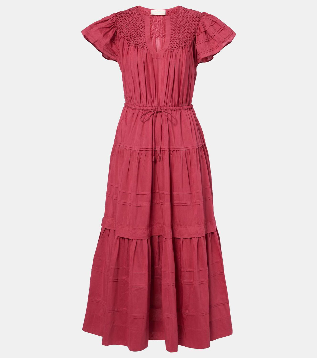 ■ULLA JOHNSON ガイア コットン ブレンド ミディ ドレス Freya Pristine Cotton Midi Dress